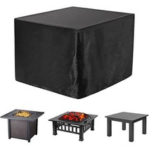 불멍화로대 가정용 화덕 개인 캠핑바베큐 강성 연탄 드럼통 캠핑장작 불판fire pit cover 화로 커버 스퀘어 가스 벽난로 화로 커버 프로판 화로 커버 먼지 커버 28 x, 은, 102x102x51cm