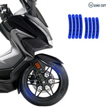 LINE CUT 혼다 포르자300 350 2018년이상 PNG 로고 휠스티커 림테이프 데칼 스티커, 흰색