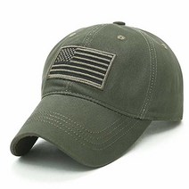 Uphily 미국 국기 모자, Green,brass