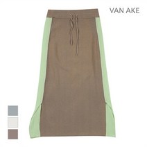 [최초가 39800원] 반에이크 사이드 배색 니트 롱스커트_VB16KSUV03Z