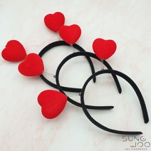 하트 스프링 머리띠