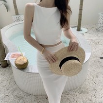 동남아원피스 인생샷 여름 고급 사교계 기질 스커트 왕실 자매 여신 원스텝 드레스 복장 투피스 세트 해변 휴가 비치