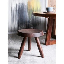 Tabouret Stool 카시나 523 타부렛 버거 원목 스탭 장식 스툴 간이 의자, [블랙] 높이 35cm