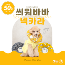 레온 씌워바바 생활방수 강아지 천 넥카라, 물결 와이파이