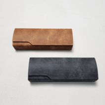 설미 자석클로징 안경케이스 그레이 브라운 2P