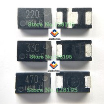 수공구세트 산업용 풀세트 10pcs-100pcs 470 미크로포맷 220 330 6.3V D 유형 7343 탄탈 축전기 교체 노트, 06 220UF 100pcs