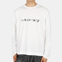 디몬트 22 F/W 아워레가시 남성 박스 LS로고 롱슬리브 긴팔(화이트) M4226CLW WHITE