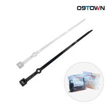 타이원 TM-200B 케이블타이 4.8x200mm 마운트형 100pcs 특허제품, TM-200B 흑색(소) 100PCS, 100개