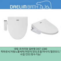 대림바스 비데 DST-1300 프리미엄 고급 신형 필터가필요없는비데 필터가필요없는비데 /자동노줄세척/어린이/착좌센서/온도조절/수압조절/건조/마사지기능/절전기능