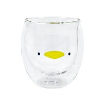 [∂LL7] 라미나 이중 유리컵 Duck 280ml G156 귀여운 잔 물컵 물잔 쥬스 가정용 다용도 커피 음료_h§eEA, §본상품§e, 무◇옵션