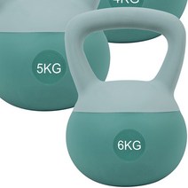 빼다 슬라임 스윙 소프티 케틀벨 홈트 근력운동기구, 5kg, 그린