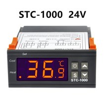 자동 온도 조절기 디지털 서모 스탯 컨트롤러 STC-1000 STC-3008 STC-3028 온도계 센서 습도계 12V 24V 220V 50%, CHINA, STC-1000 24V