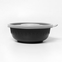 [JS] 우동 냉면 탕 일회용 배달 포장 고강도 용기 PP 미니탕용기 블랙 (소) 300세트, [JS] 미니탕용기 블랙 (소) 300세트