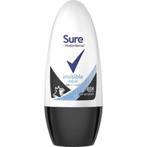 [영국] Sure Invisible Aqua Roll On 데오드란트 50ml 50ml 1개, 2개