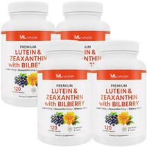 [미국빠른직구] 마이라이프 내추럴스 루테인 & 지아잔틴 + 빌베리 120 야채캡슐 4병, 120정