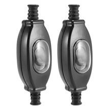 2x 3A 250V 6Mm 방수 인라인 스위치 코드 IP65 라운드 와이어 실버 접점 더블 컷 더스트, 한개옵션0