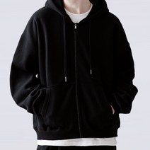 퍼핀 M~3XL 남녀공용 오버핏 무지 후드집업_프리미엄 집업 쟈켓 빅사이즈