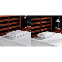 템퍼-Pedic 템퍼-Cloud Breeze 듀얼 Cooling 베개 Queen & 프로Hi Queen 화이트