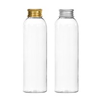 알루미늄캡 120ml 150ml 200ml 250ml 300ml 500ml 어메니티 공병, 1개, 200ml투명용기 실버캡