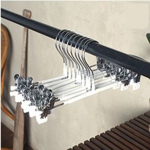 신박한정리 바지걸이 논슬립집게 코팅바지거는법 10P, 화이트(10P), 10개