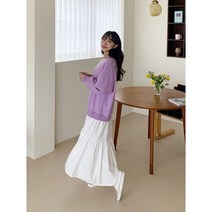 [워니쇼룸]맨투맨믹시원피스 핫한 봄신상 맨투맨롱치마 맨투맨원피스 여성맨투맨원피스 캐쥬얼룩 오피스룩 맘룩