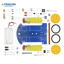 경찰레고 D2-1 스마트 로봇 자동차 완구 키트 지능형 추적 라인 휠 DIY TT 모터 전자 순찰 부품, 한개옵션0