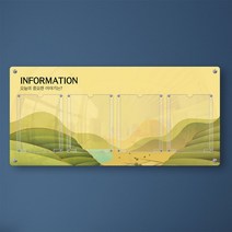 인포메이션 아크릴 게시판 로비 4구 엘리베이터 알림판 아파트 승강기 안내문 학교 학원 공지 현황판