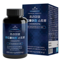 미국산 프리미엄 콘드로이친 600mg x 60정 상어연골 어골칼슘 배합 선물추천, 1개(2개월)