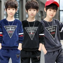 베비포 남아용 두줄 벨벳 트레이닝 상하복 세트 TR779