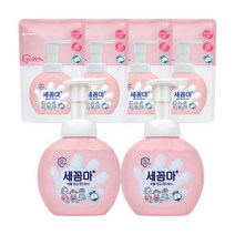 온더바디 세꼼마 버블 항균 핸드워시 250ml 2개+리필 200ml 4개 파우더, 온더바디 세꼼마 버블 항균 핸드