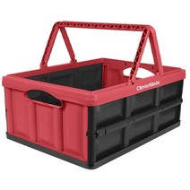 클레버메이드 접이식 손잡이 수납박스 폴딩박스 32리터, 1개, 레드
