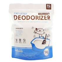 뽀솜 캣리터 디오더라이저 베이킹소다 베이비파우더향 1Kg x 3개 고양이모래탈취제