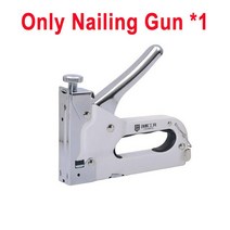 타정기 3in 1 수동 네일링 건 목적 스테이플러 가구 문 모양 T 자형 U 범용, 01 only Nail Gun