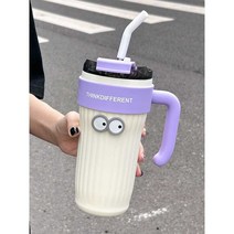 진공텀블러 텀블러컵 머그텀블러 텀블러 보온머그컵, 화이트 860ml