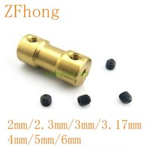 모터 커플링 5pcs 2mm2.3mm3mm3.17mm4mm5mm6mm 황동 샤프트 러 전송 커넥터, 3mm-3mm 5개