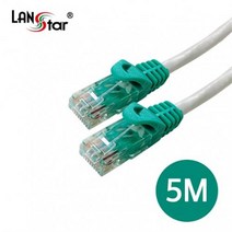 LANstar CAT.6 UTP 크로스 랜케이블 5m/LS-6UTPC-5MG/연선/기가비트/250MHz 대역폭/50u 금도금 커넥터/8P8C/RJ45/크로스배열 랜선/트위스트 페어