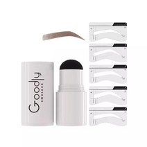 [정품] Polet 눈썹 스탬프 스텐실 키트 눈썹 핀셋 포함 원 스텝 눈썹 쉐이핑 도구, Medium Brown