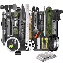 캠핑 응급 처치 야외 생존가방 키트 SOS장비 비상 용품 서바이벌, 블랙슈트(17개입)