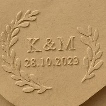 압인기 인두 도장 실링왁스 스템프 나만의 로고 디자인 점자 스탬프 이니셜 및 날짜 2 개 맞춤 봉투 인감 맞춤형 웨딩, 5.Send me initials