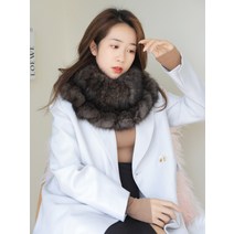 고급밍크 밍크 넥워머 여 겨울 패션 목도리 빅 웨이브 퍼 카라 도톰하고 따뜻하게 양면 착