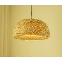 토탈LED 라탄450 1등 거실간접 조명등 전등갓 식탁등 식탁 펜던트 조명, 펜던트조명+주백색 볼구(전구포함)