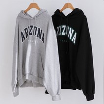 (라인커브)애리조나후드티 후드티 끈 나염 루즈핏 데일리 여성