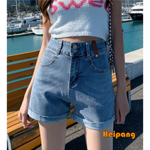 [HEIPANG]여성 화이트 데님 반바지
