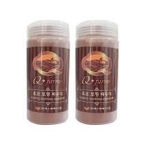 [천삼백케이] [메가커피] 큐팜스 초코 토핑파우더 180g 2개세트, 단품