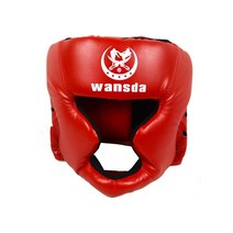 무료 사이즈 무에타이 복싱 태권도 MMA 헬멧 가죽 MMA 프로텍터 헤드 기어 파이팅 유도 킥복싱 헤드 가드, CHINA, 키즈 레드
