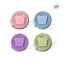 실리콘 폴딩 컵 320ml / 4색 / 도시락 캠핑 피크닉 야외 휴대용 자바라 접이식 컵, 핑크(PINK), 1개