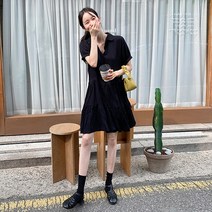 바잉몰 여성 심쿵해 스트링 캉캉 미디원피스