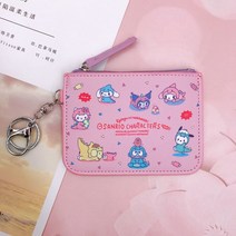 산리오 포카홀더 Sanrio만화 동전 지갑 쿠루미 시나모롤 강아지 작업 배지 슬리브 카드 열쇠 고리 가방, [09] 3