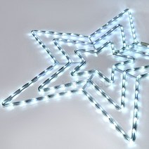 크리스마스 LED 논네온 3단별 810mm (주광색/무점멸전원코드포함) 별모양조명, 주광색/무점멸전원코드포함