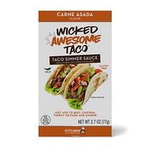 Kitchen Accomplice Wicked Tasty Taco Carne Asada Simmer Sauce 2.7 Ounce, 1